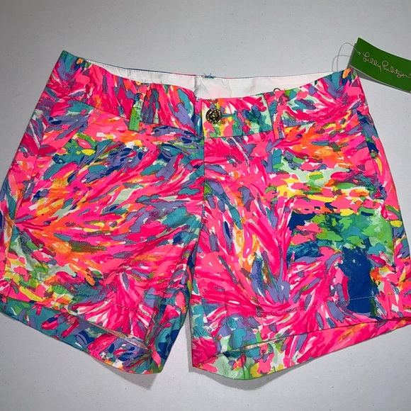 Lilly Pulitzer Callahan Shorts Palm Beach Coral 🦄 - Picture 5 of 15